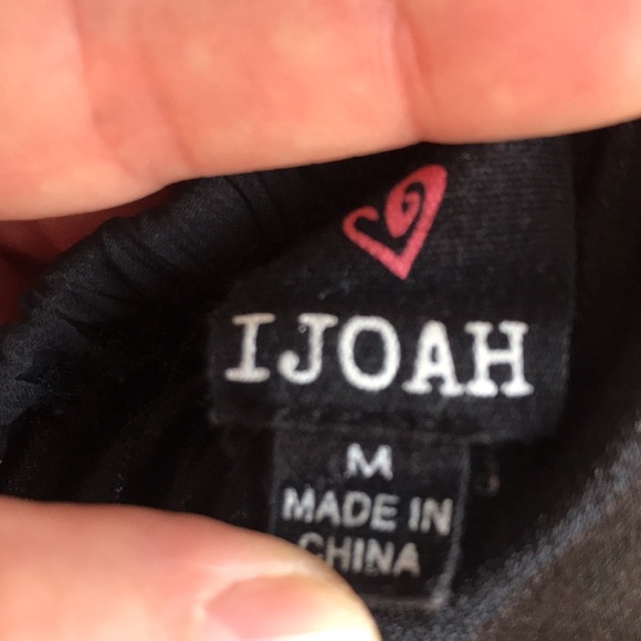 IJOAH black & pink floral chiffon mesh pullover 3/4 sleeves tunic/mini dress M - Picture 13 of 15